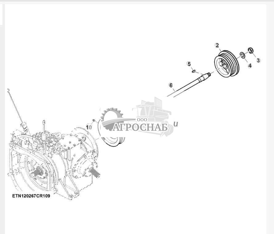 Дифференциал картера коробки передач двигателя, Tier 2 и Final Tier 4 (4 из 4) 
